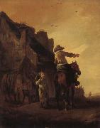 Philips Wouwerman, A Rider Conversing with a Peasant